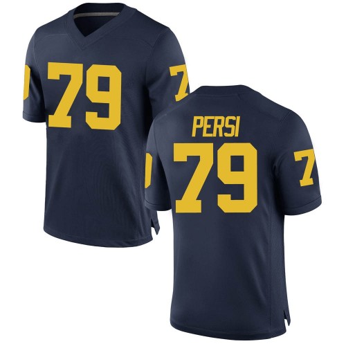Jeffrey Persi Michigan Wolverines Men's NCAA #79 Navy Game Brand Jordan College Stitched Football Jersey ECU7754DK